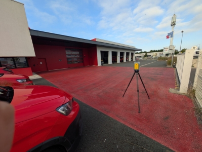 Relevés caserne pompiers en site occupé