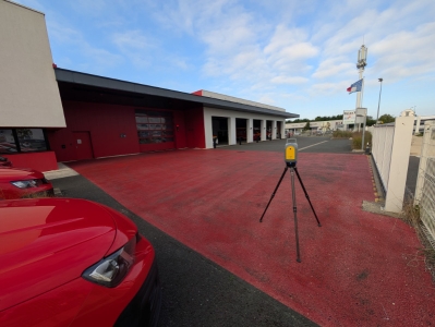 Relevés caserne pompiers en site occupé