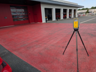 Relevés caserne pompiers en site occupé
