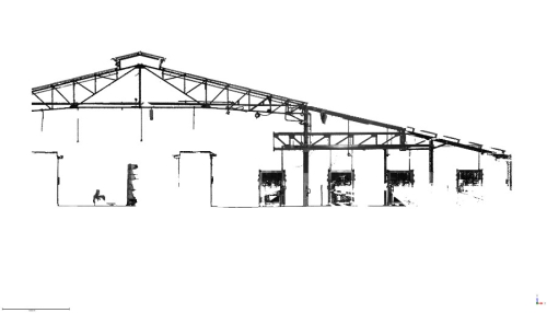 Relevé dans une usine de la structure