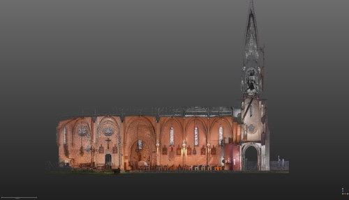 Relevé d'une église aux Deux Sèvres
