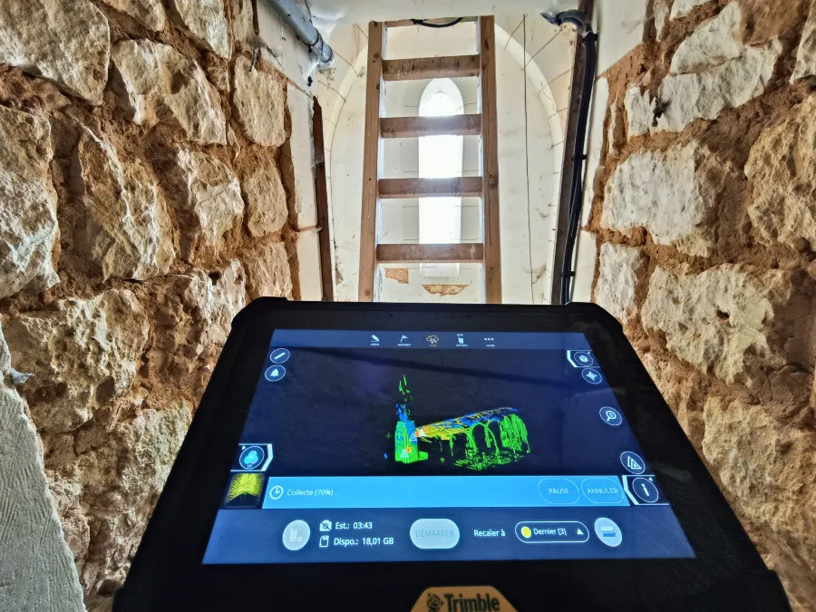 Relevé d'une église aux Deux Sèvres