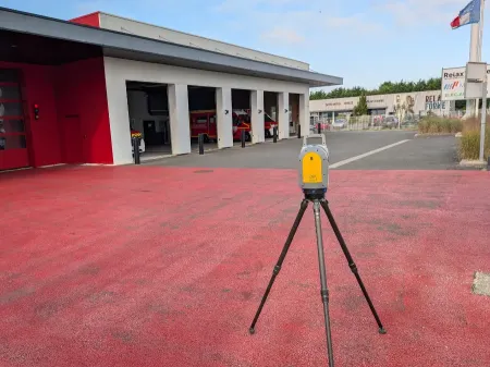 Relevés caserne pompiers en site occupé